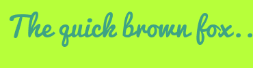 Image with Font Color 3EA384 and Background Color B7FF3A
